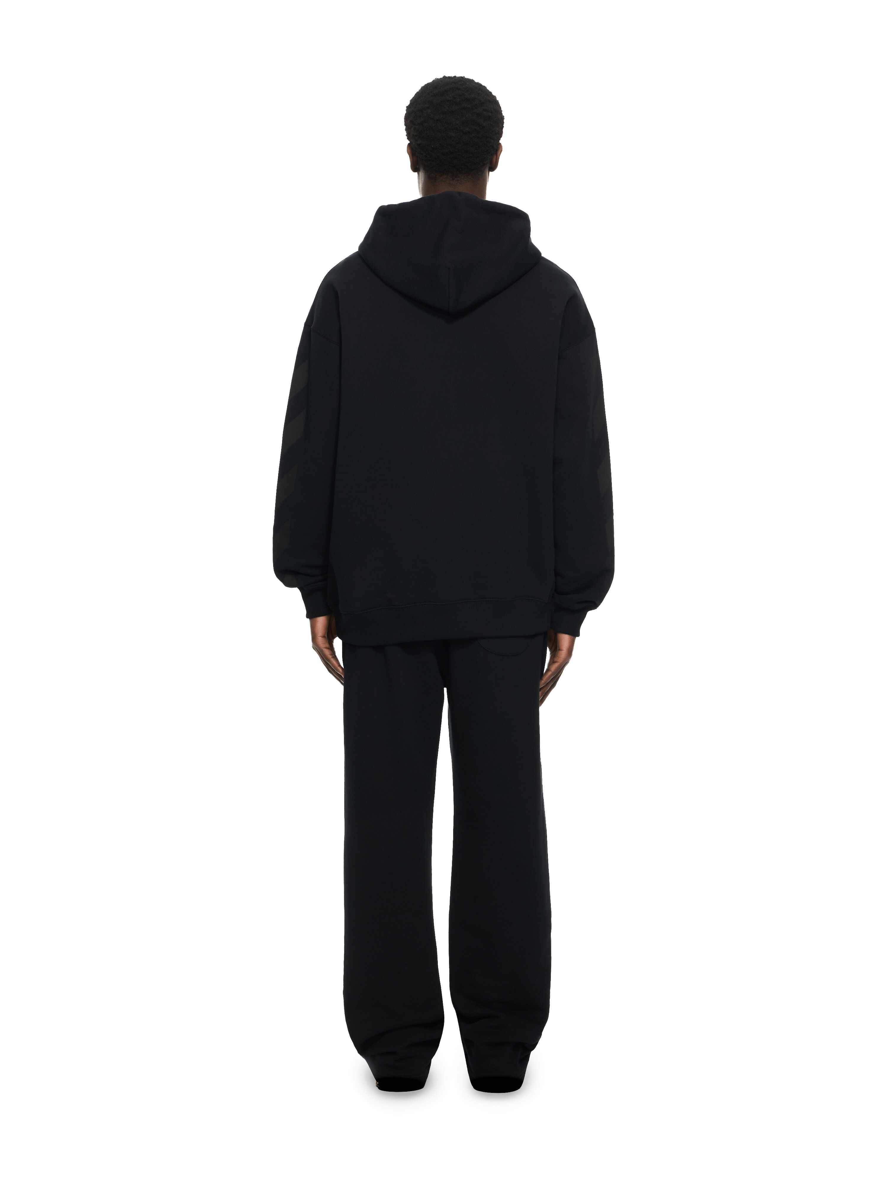 OFF WHITE Diagonal Skate Hoodie BLACK-BLACK 44MBB085G5F00F