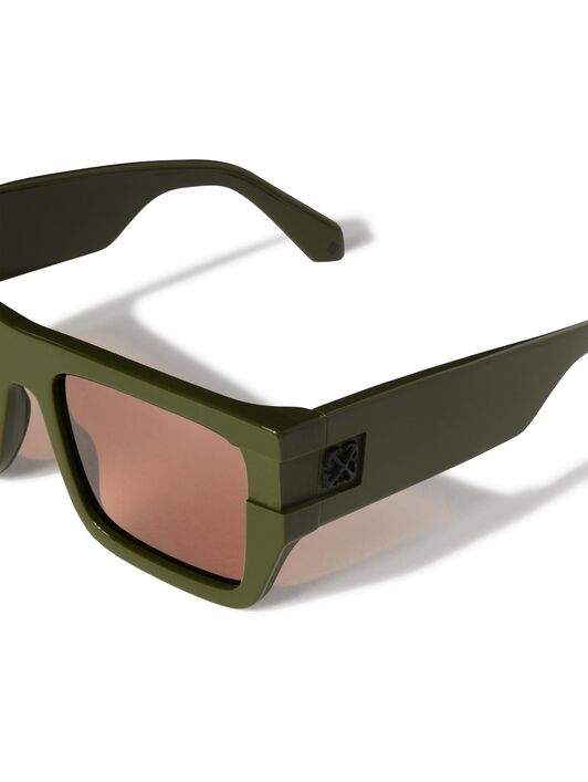 OFF WHITE Militärgrün/Braune Chester Sonnenbrille GRÜN OERI149S25PLA001