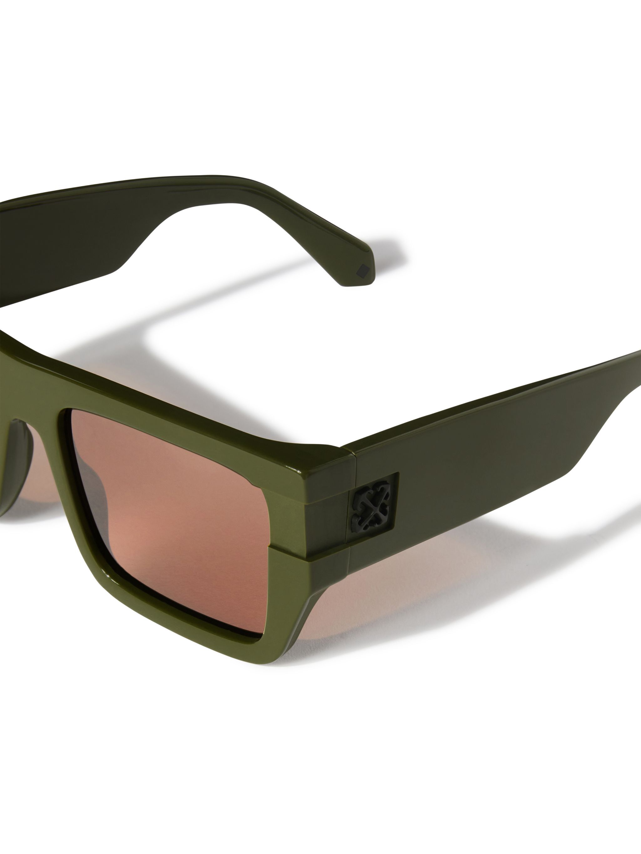 OFF WHITE Militärgrün/Braune Chester Sonnenbrille GRÜN OERI149S25PLA001