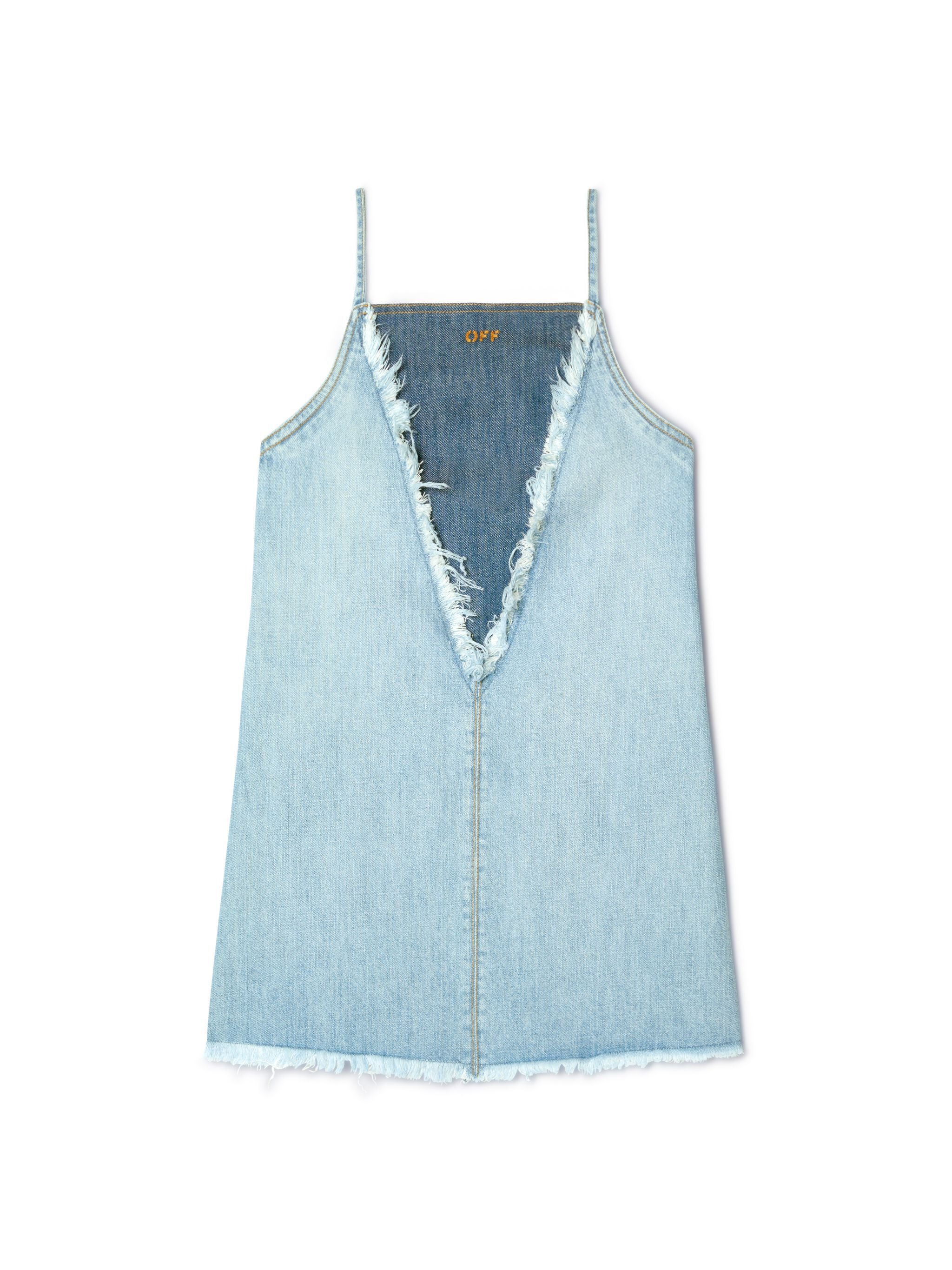 OFF WHITE Blaues Denim Doll-Kleid BLAU OWYM033S25DEN001