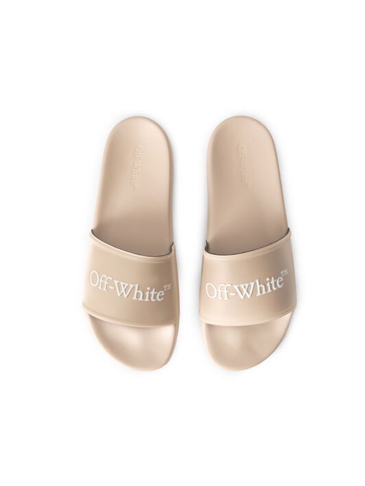 OFF WHITE Sandali Slider Bookish SESAME - WHITE OMIU002S26MAT002