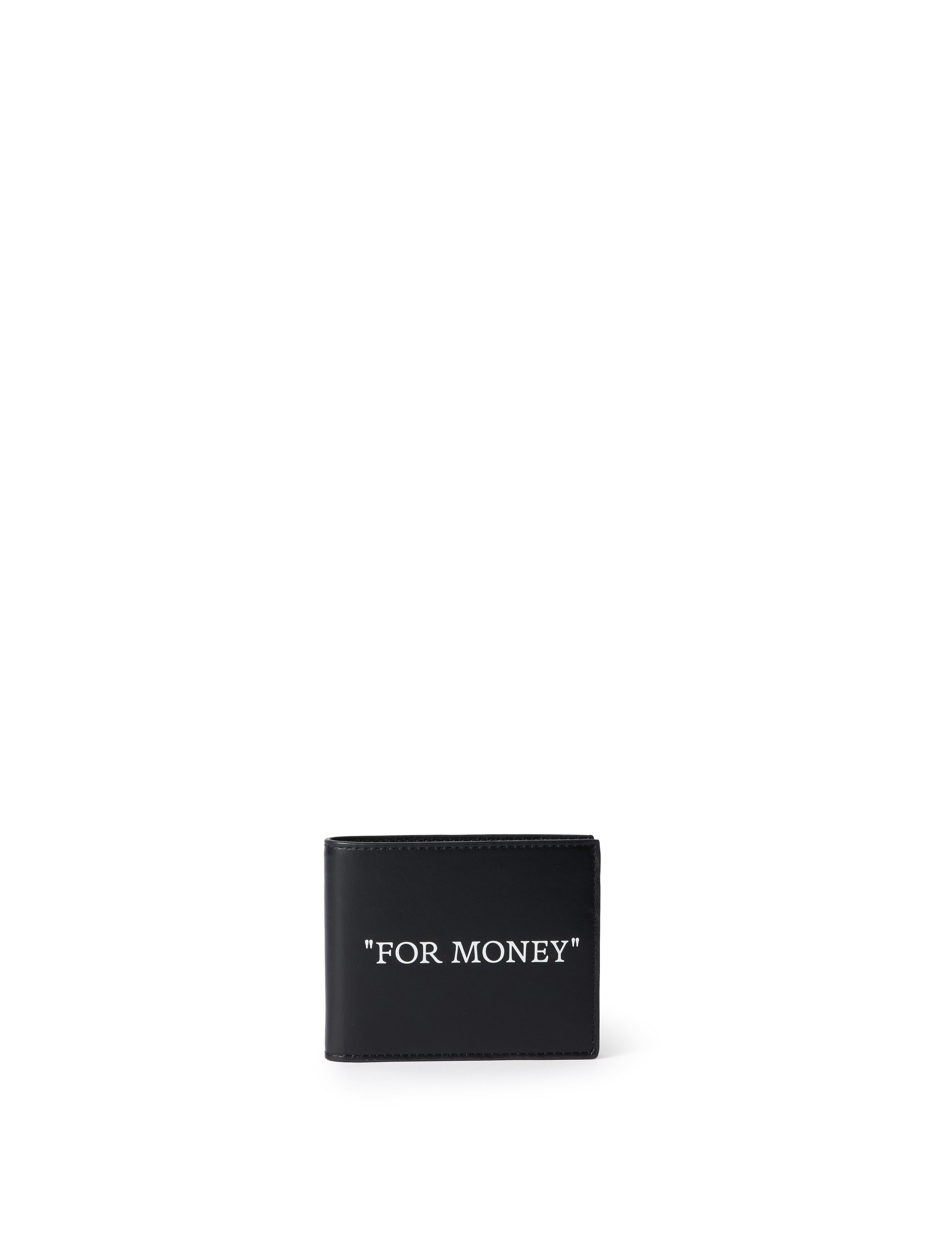 OFF WHITE Quote Bifold Wallet BLACK WHITE OMNC074C99LEA001