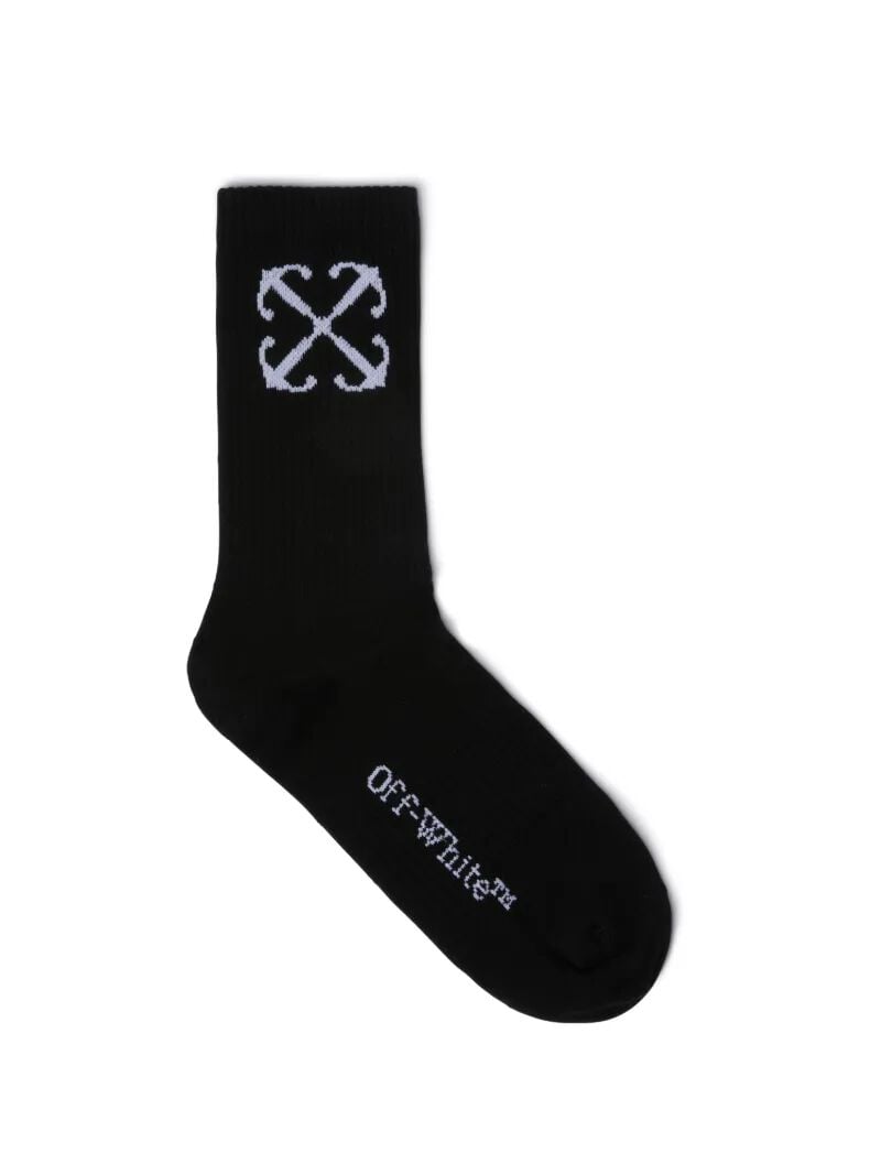 OFF WHITE Schwarze Mitelhohe Socken Mit Pfeil SCHWARZ OWRA039C99KNI001