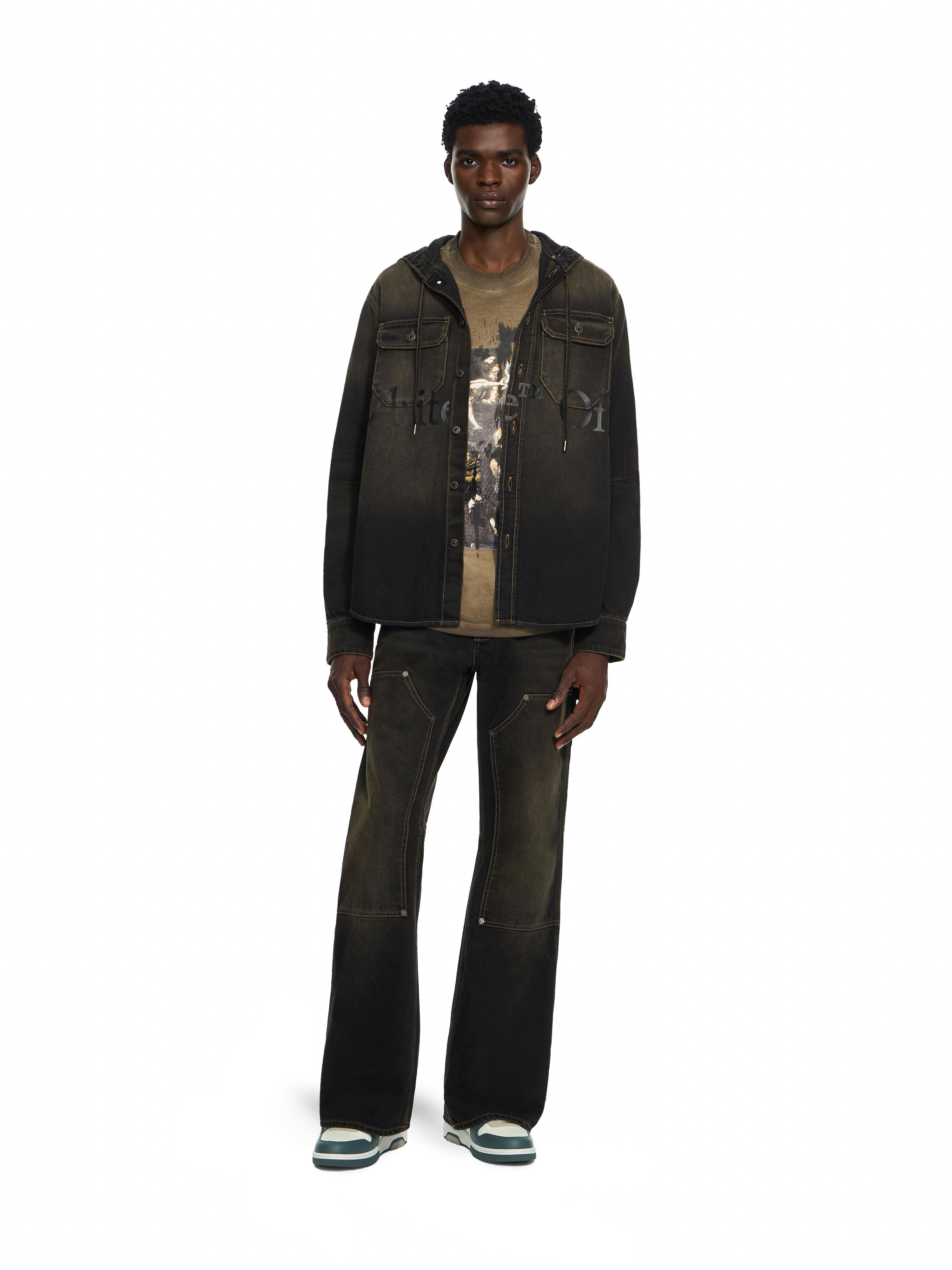 Half Arrow Flare Carpenter Jeans OFF WHITE Half Arrow Flare Carpenter Jeans DIRTY BLACK 44MYA19JF26D002