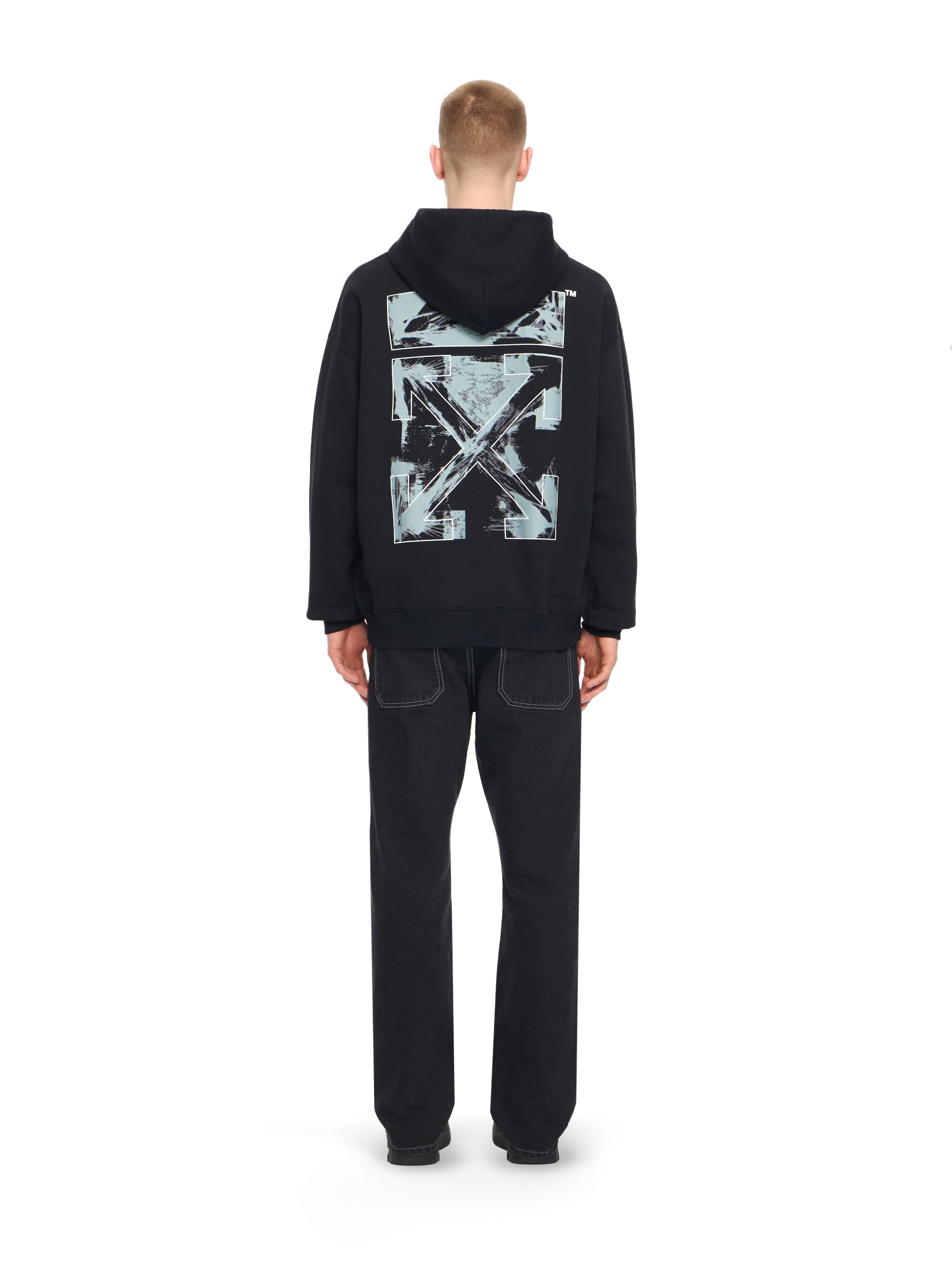 OFF WHITE Paint Arrow Skate Hoodie BLACK 44MBB085S26F00K