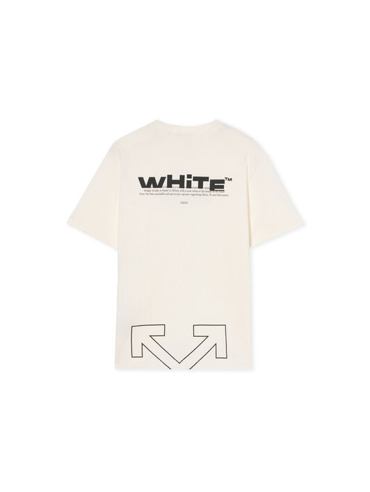 OFF WHITE Type Logo Logo T-Shirt WHITE - BLACK OBAA002F25JER002