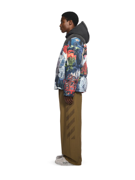 OFF WHITE World Paint Bicolor Down Jacket DUSTY BLUE - WHITE OMED064F25FAB003