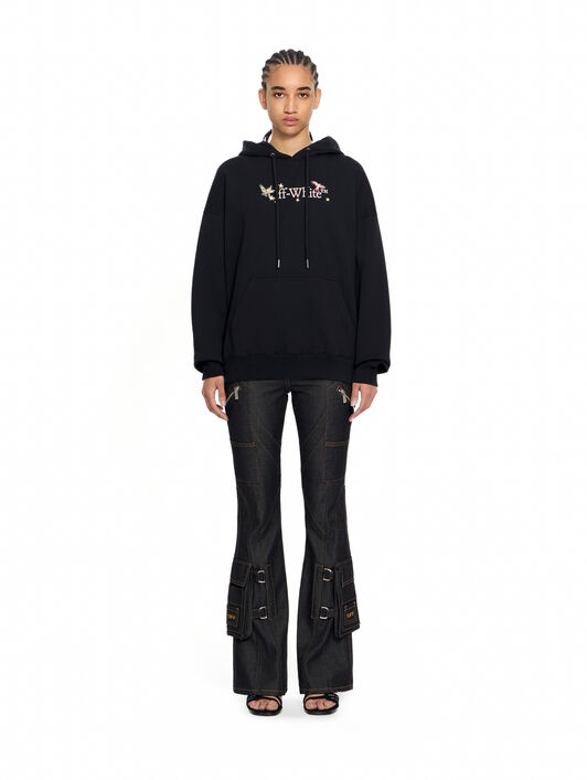 OFF WHITE Dream Arrow Skate Hoodie Uni Black Mayfly 29E00297T