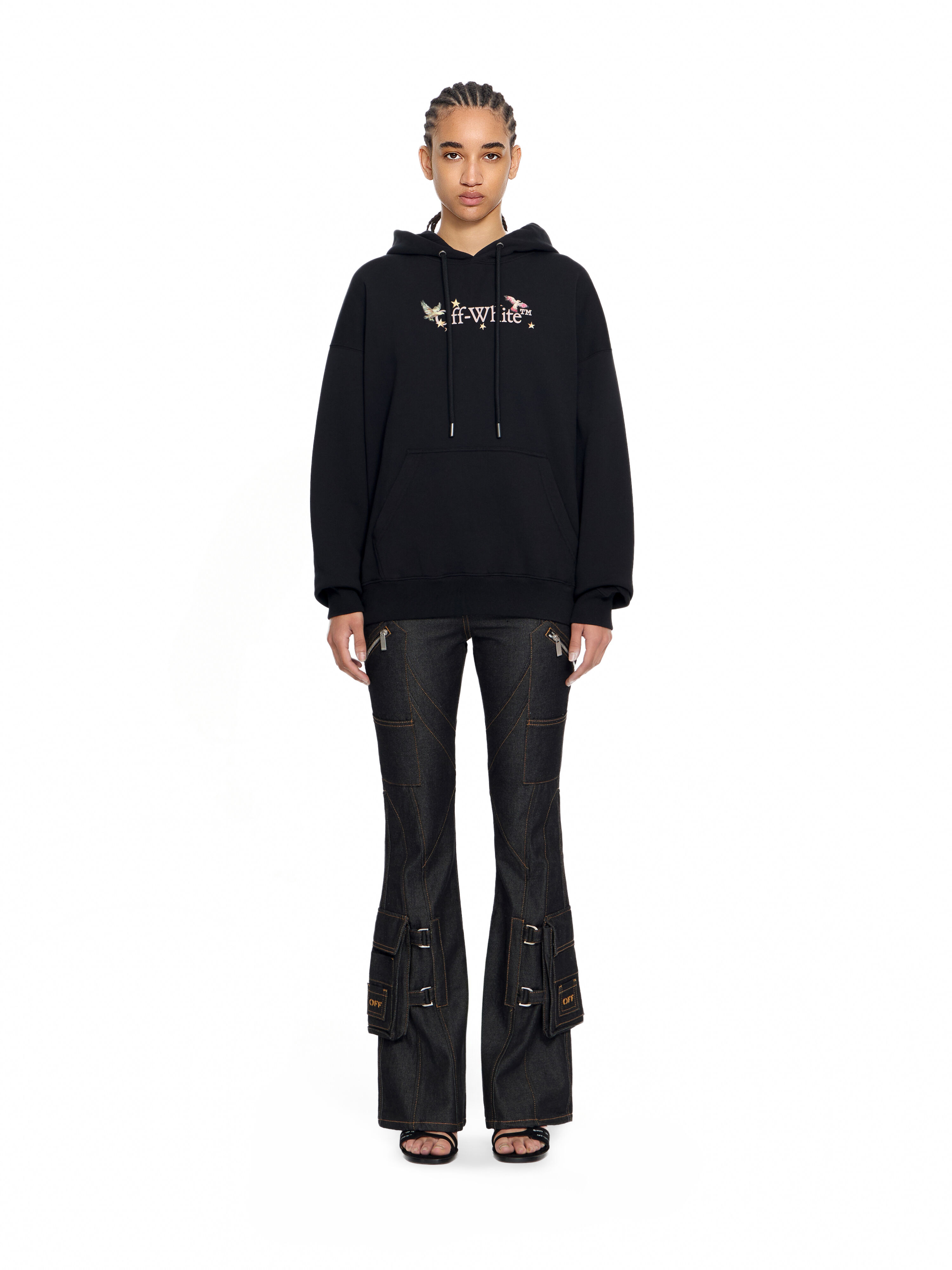 OFF WHITE Dream Arrow Skate Hoodie Uni Black Mayfly 29E00297T