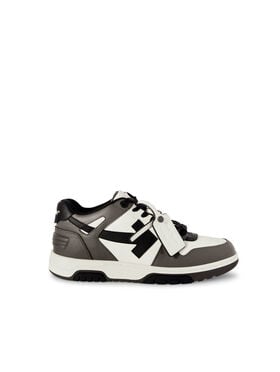 OFF WHITE Out Of Office Calf Leather DARK GREY - BLACK OMIA189C99LEA013