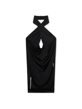 OFF WHITE Fluid Jer Dress BLACK - WHITE OWDB557F25JER001