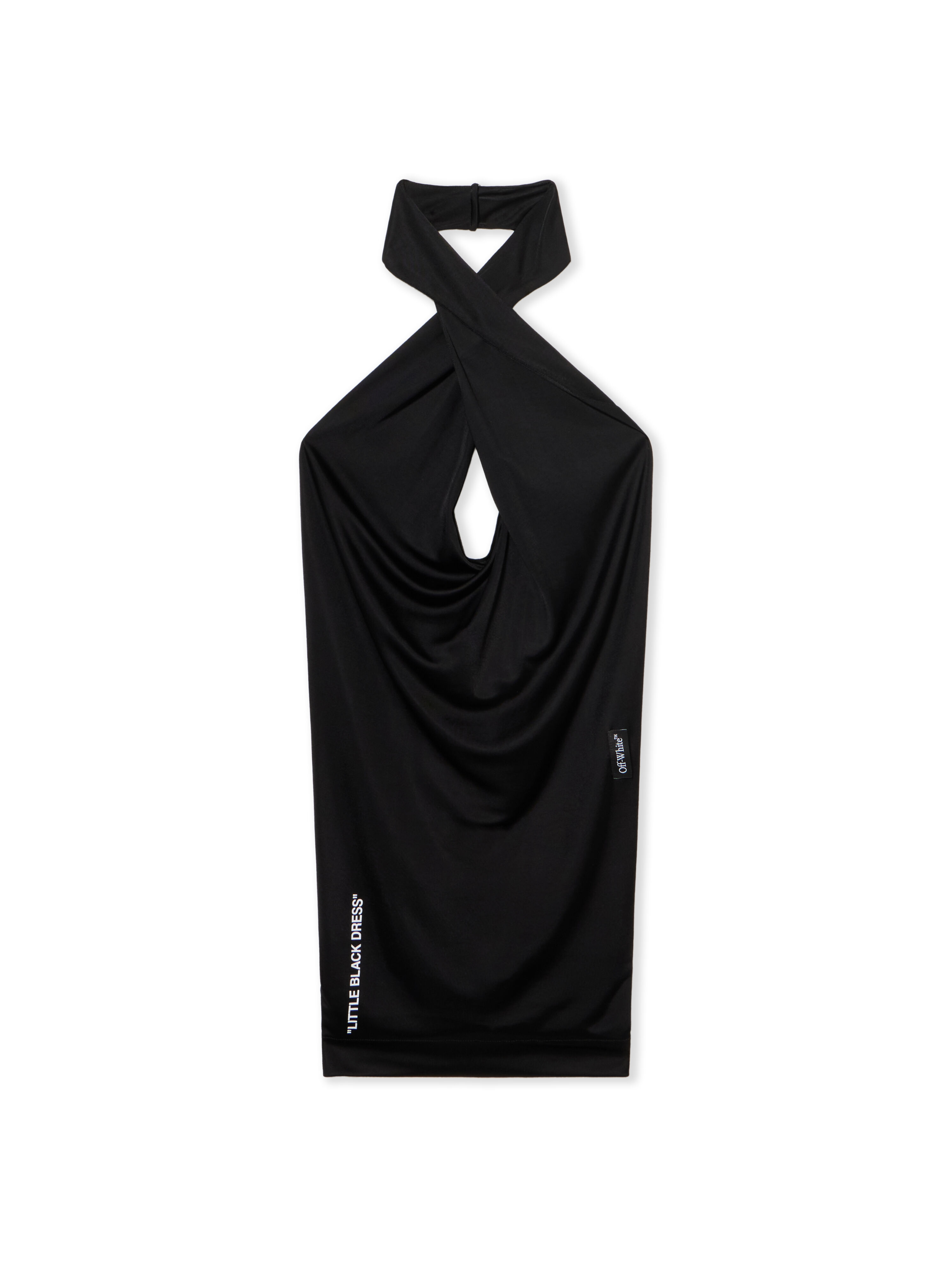 OFF WHITE Fluid Jer Dress BLACK - WHITE OWDB557F25JER001