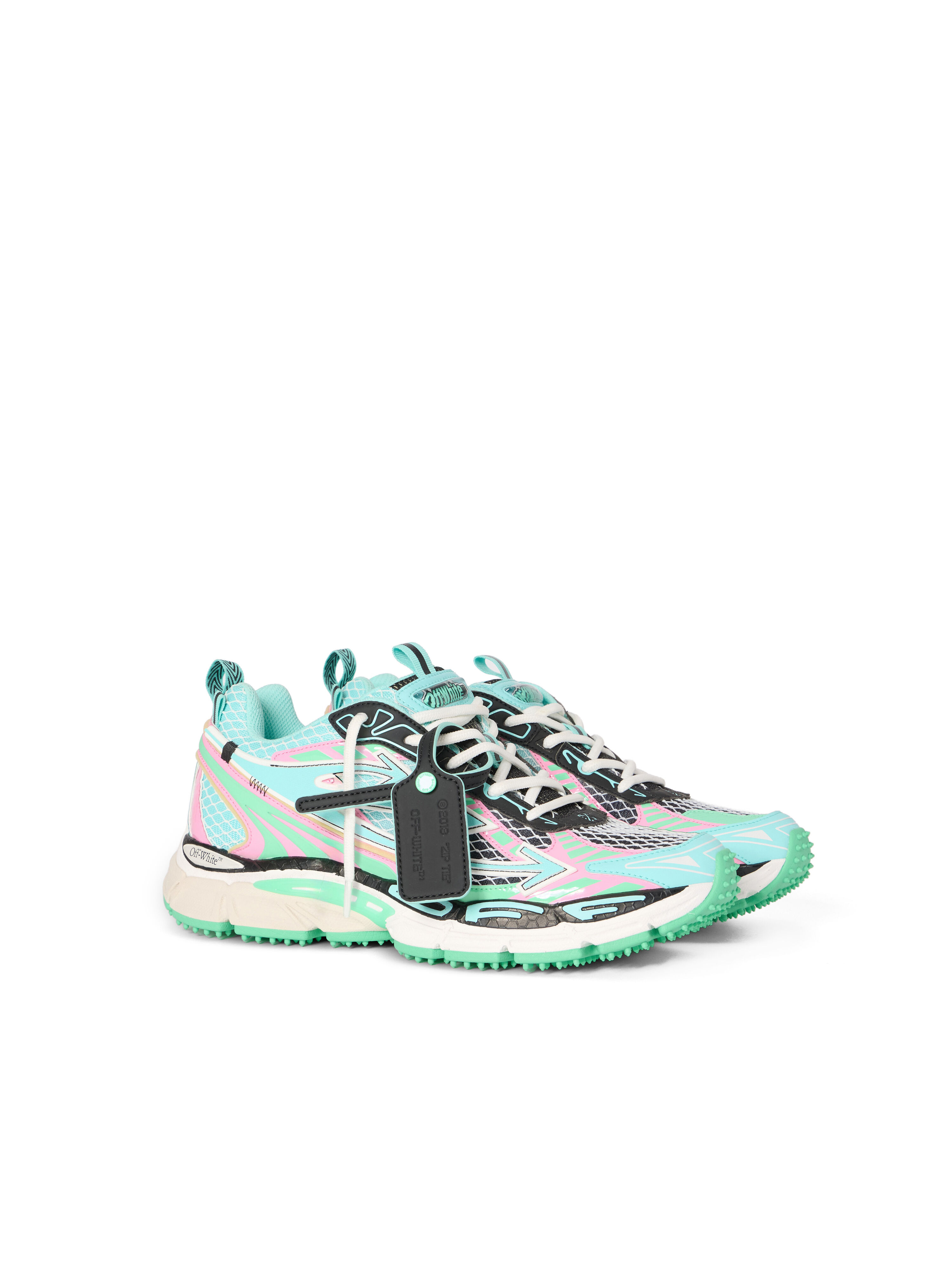 Be Right Back Fishnet Sneakers OFF WHITE Be Right Back Fishnet Sneakers AQUA - MINT OMIA295S26FAB004