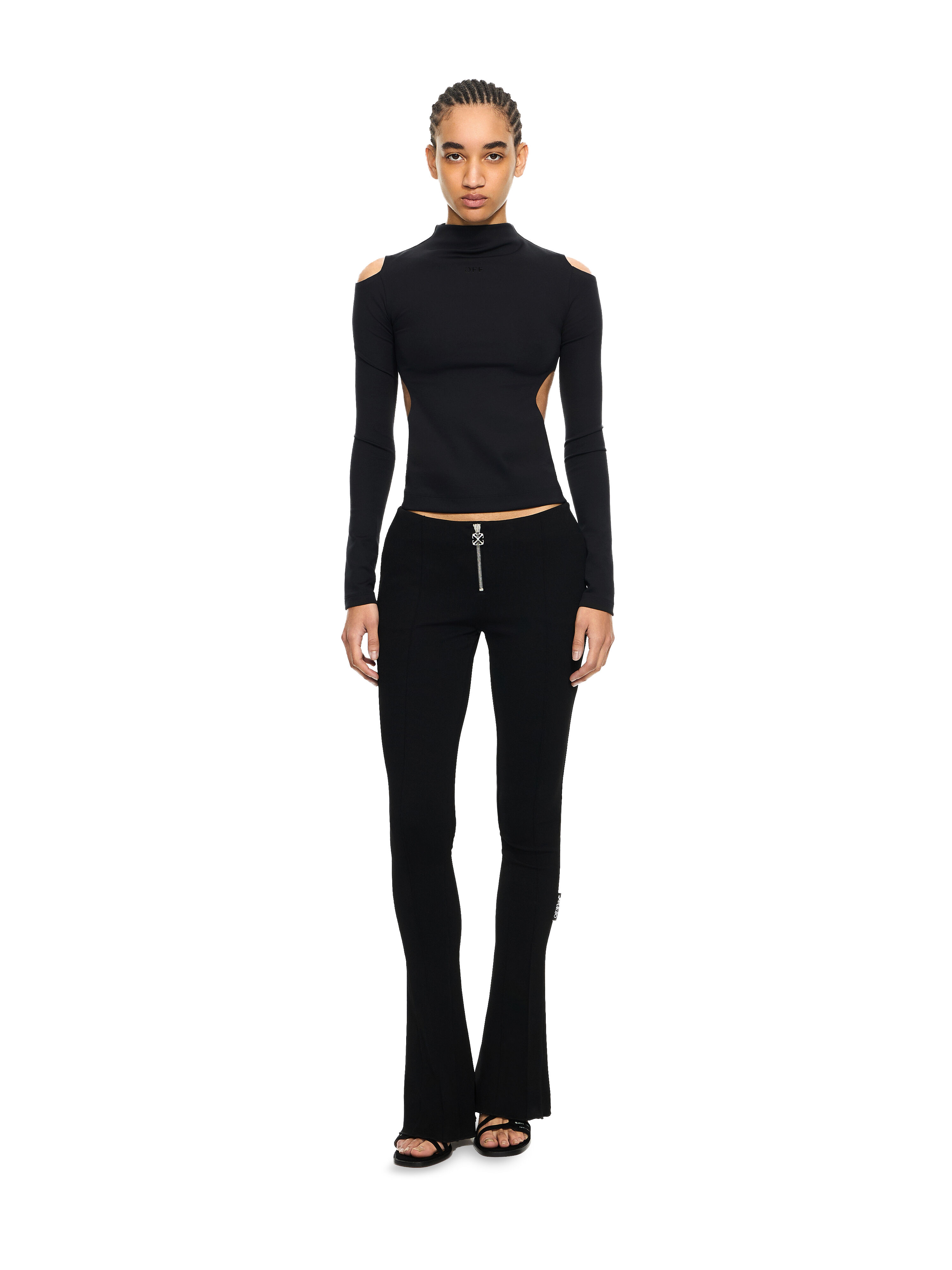 OFF WHITE Sleek Meteor Long-Sleeved Top Black-Black 2AD27PS26JER001