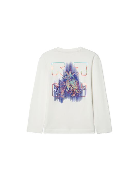 OFF WHITE Top Putti A Maniche Lunghe BIANCO OBAB001S25JER002