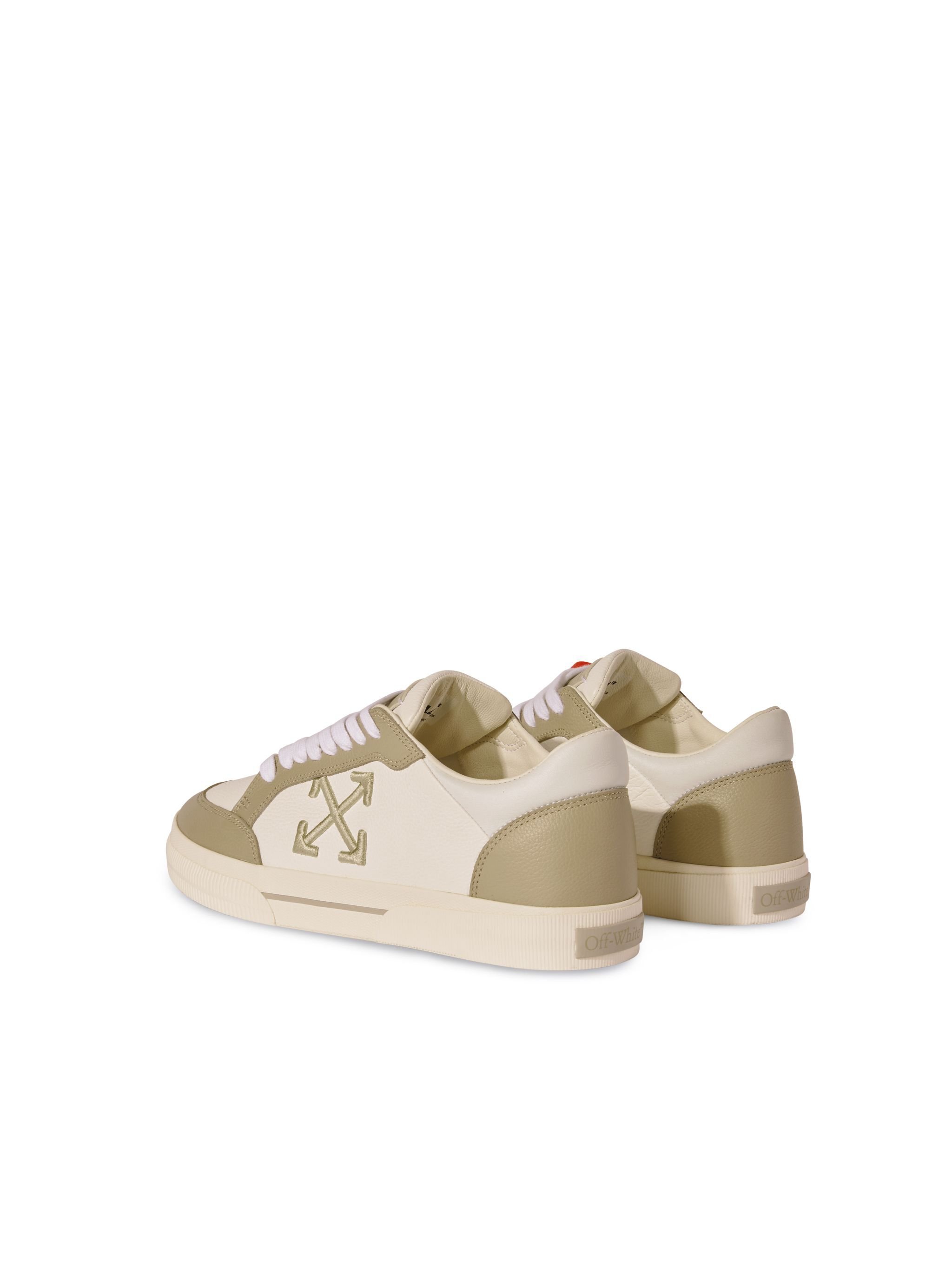 OFF WHITE Sneakers Vulcanized In Pelle Bianco/Salvia NEUTRO OMIA293S25LEA001