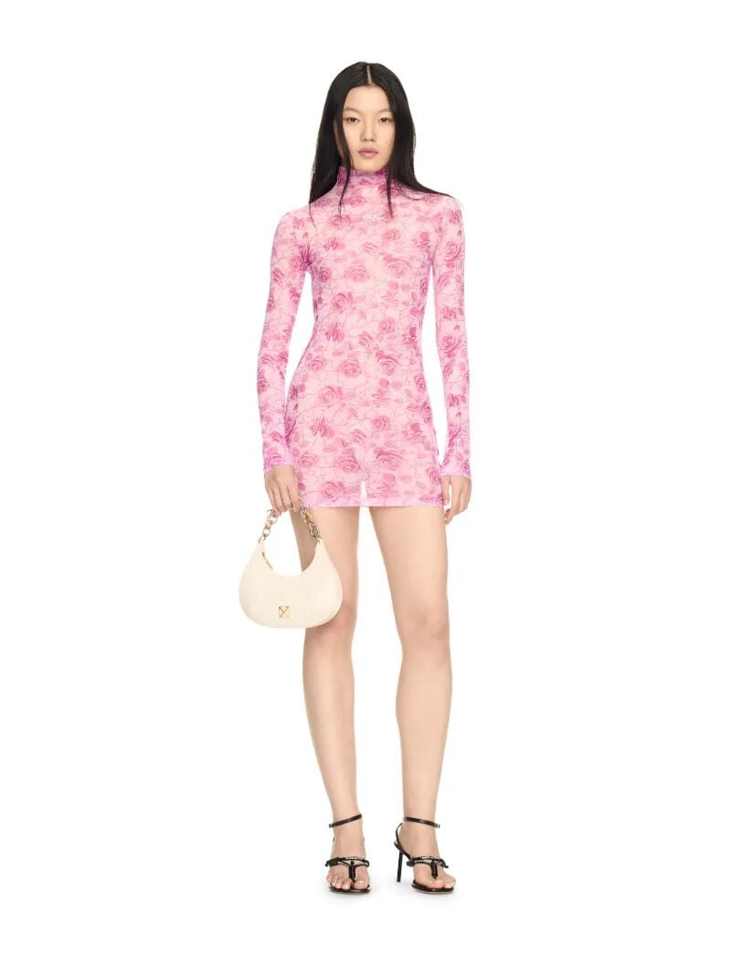 OFF WHITE Mini Abito Rosa Con Logo Off E Rose  OWDB540S25JER001