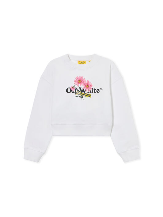 OFF WHITE Daisy Logo Box Crew WHITE 44GBA013S26F001
