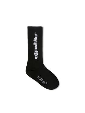OFF WHITE Calzini Lunghi Con Logo Type NERO OBRA003S25KNI002