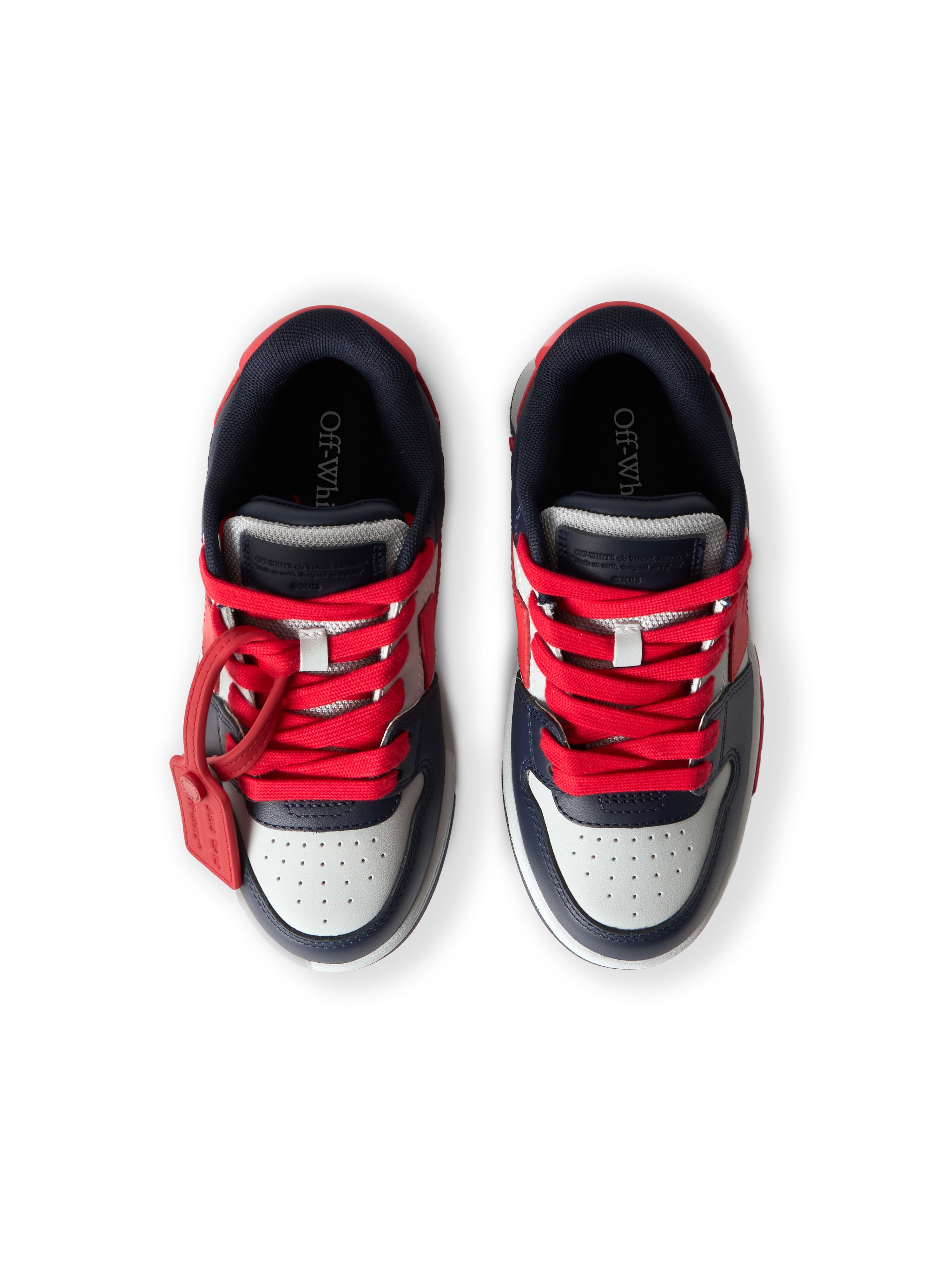 OFF WHITE Out Of Office Sneakers NAVY BLUE - RED OBIA011S26LEA001
