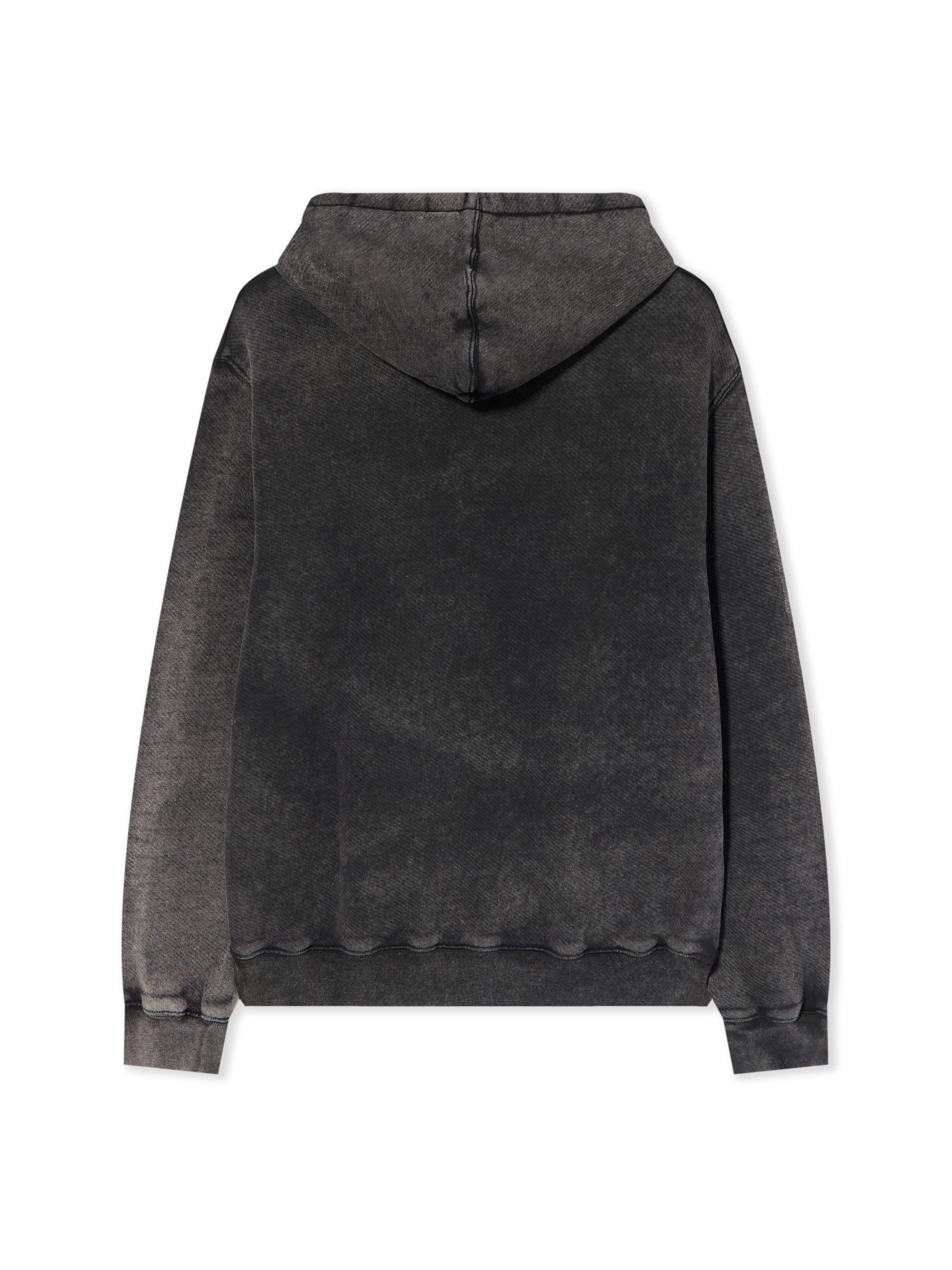 OFF WHITE News Regular Logo Hoodie MARBLE BLACK-BLACK OWBB035F25FLE005