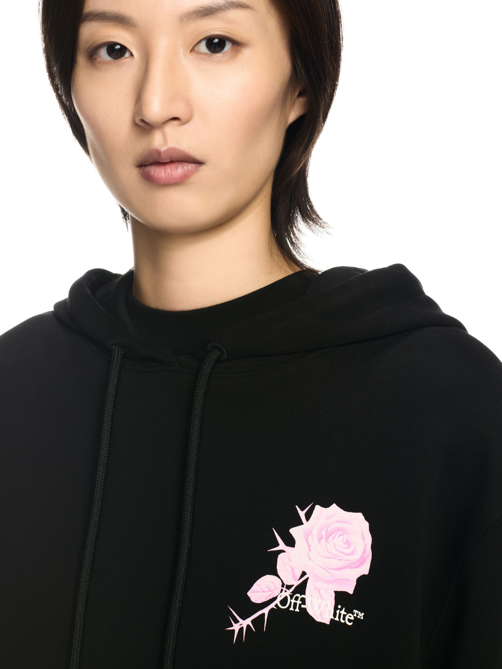 OFF WHITE Black Rose Arrow Hoodie BLACK OWBB035S25FLE001
