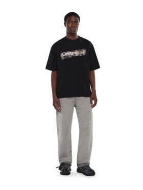 OFF WHITE Laundry Diagonal Cargo Sweatpants DEGRADÉ BLACK - DEGRADÉ BLACK OMCH059F25FLE003
