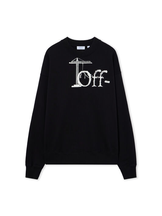 OFF WHITE City Nature Skate Crewneck Sweatshirt BLACK 44MBA054F26F006