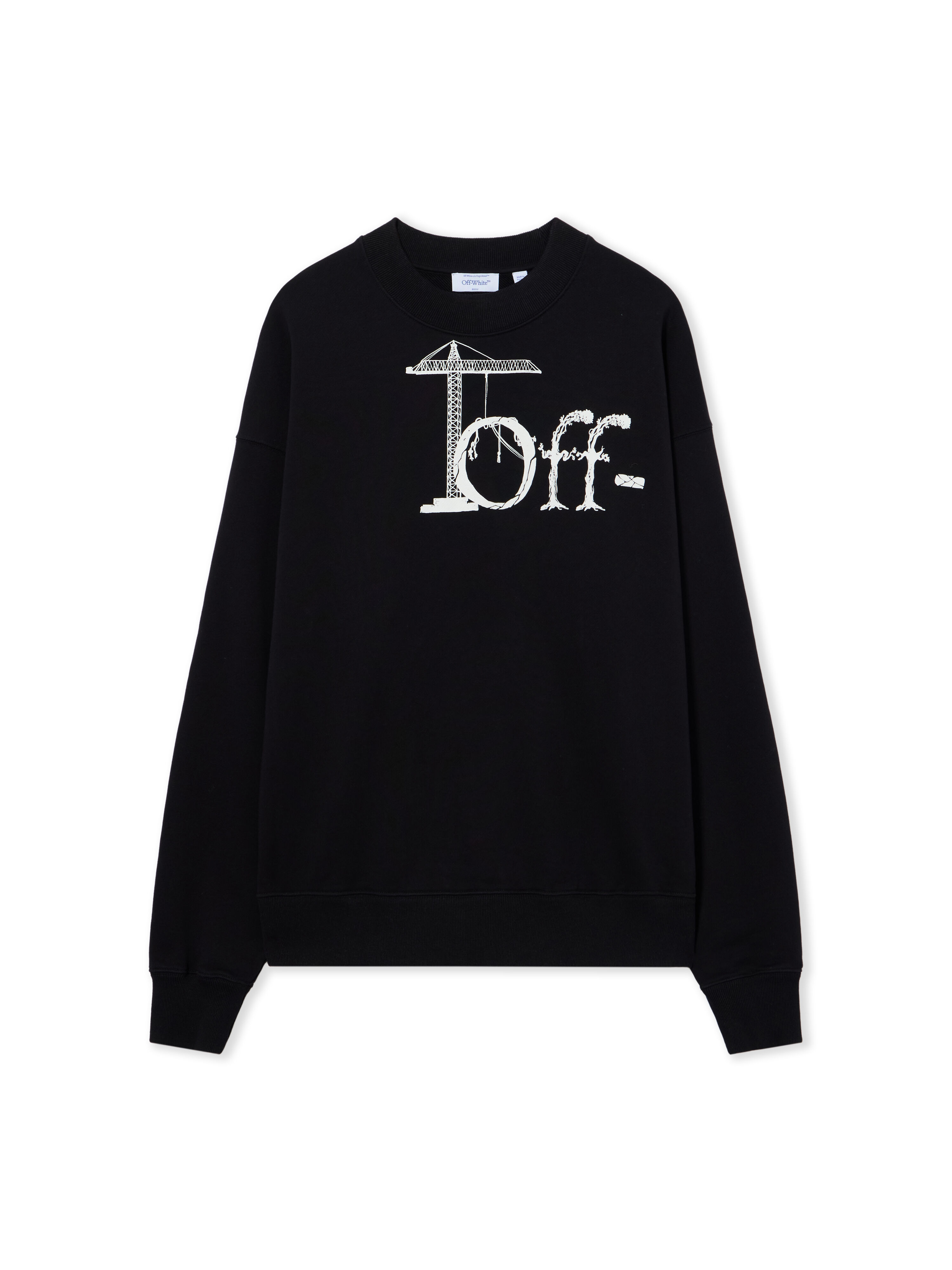 OFF WHITE City Nature Skate Crewneck Sweatshirt BLACK 44MBA054F26F006