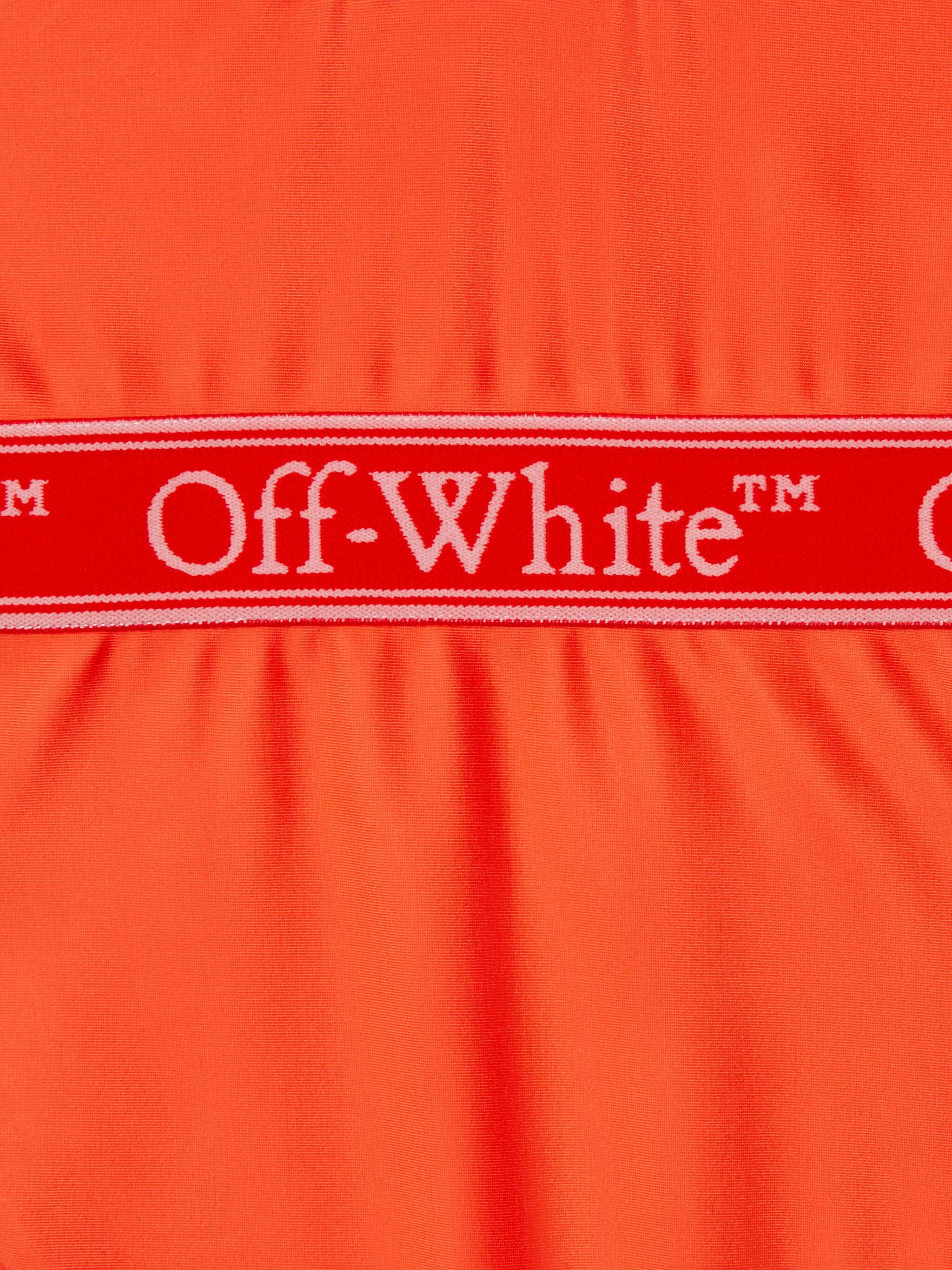 OFF WHITE Costume Da Bagno Bookish Con Banda Logata ARANCIONE OGFA001S25JER001