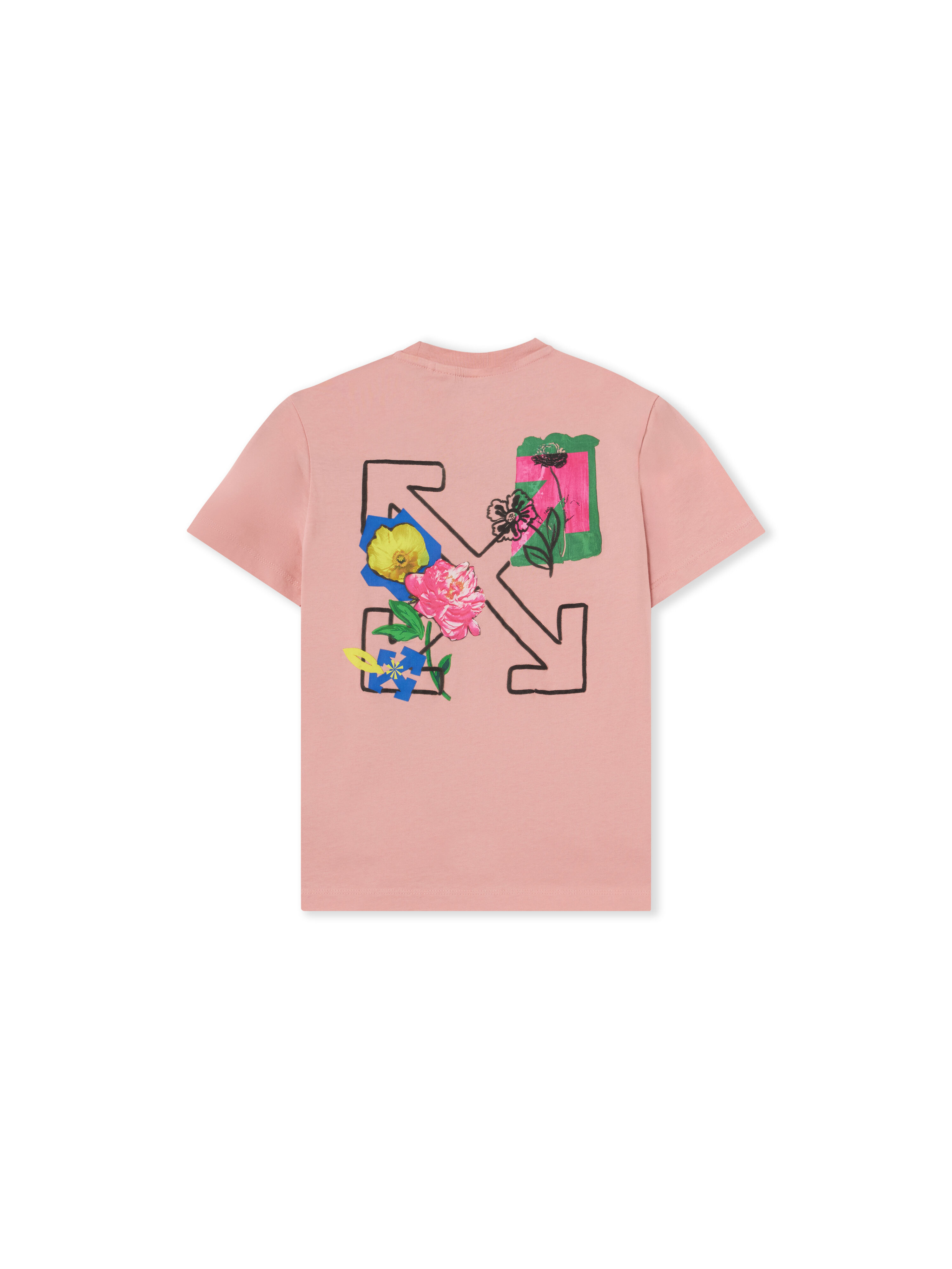 OFF WHITE Arrow Flower T-Shirt BLUSH 44GAA001F26J005