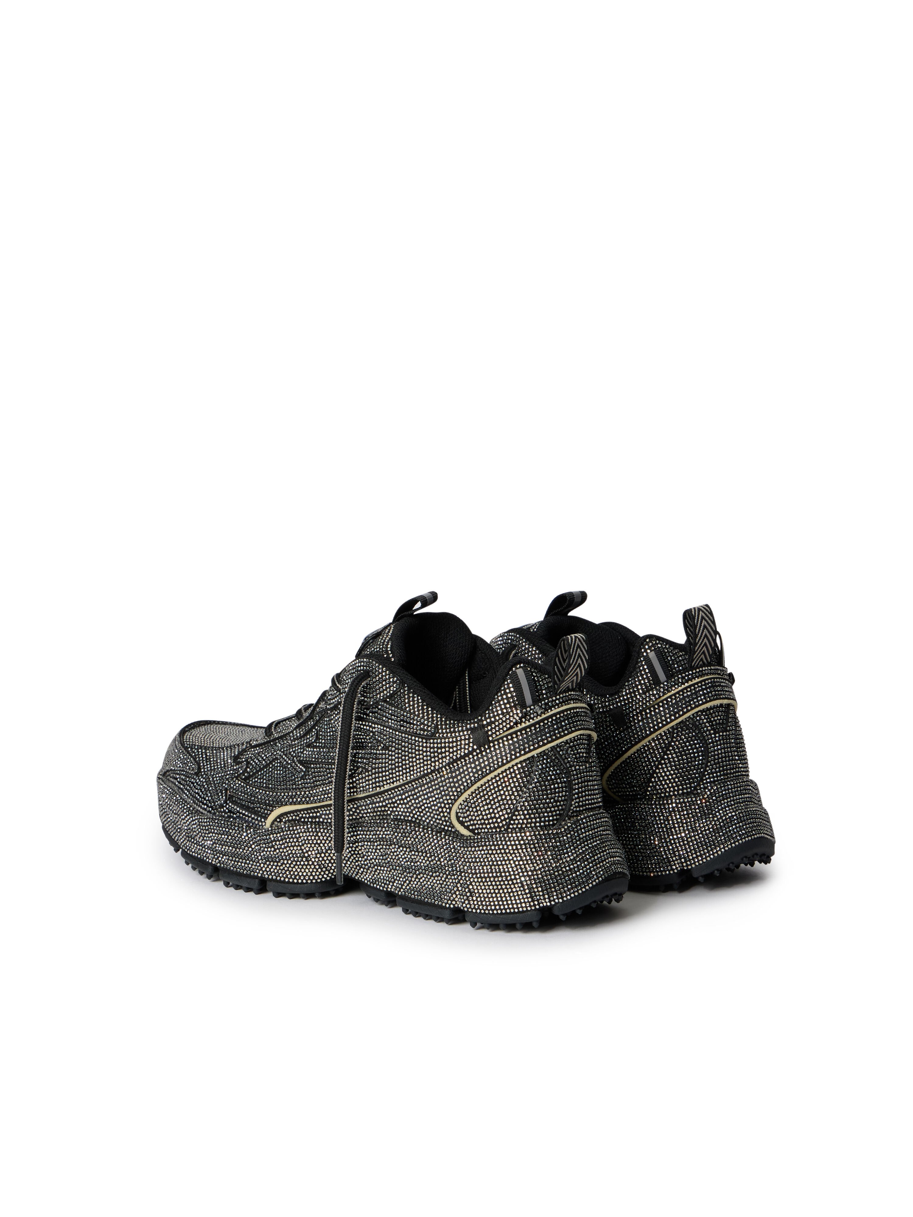 OFF WHITE Be Right Back Crystal Sneakers GLITTERED - BLACK OWIA289C99FAB002