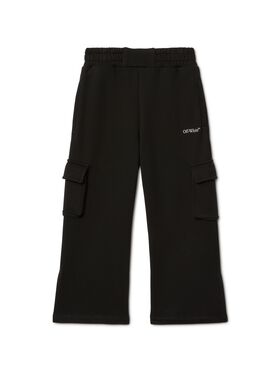 OFF WHITE Joggers Cargo Con Logo Bookish NERO OGCH00BS25FLE001