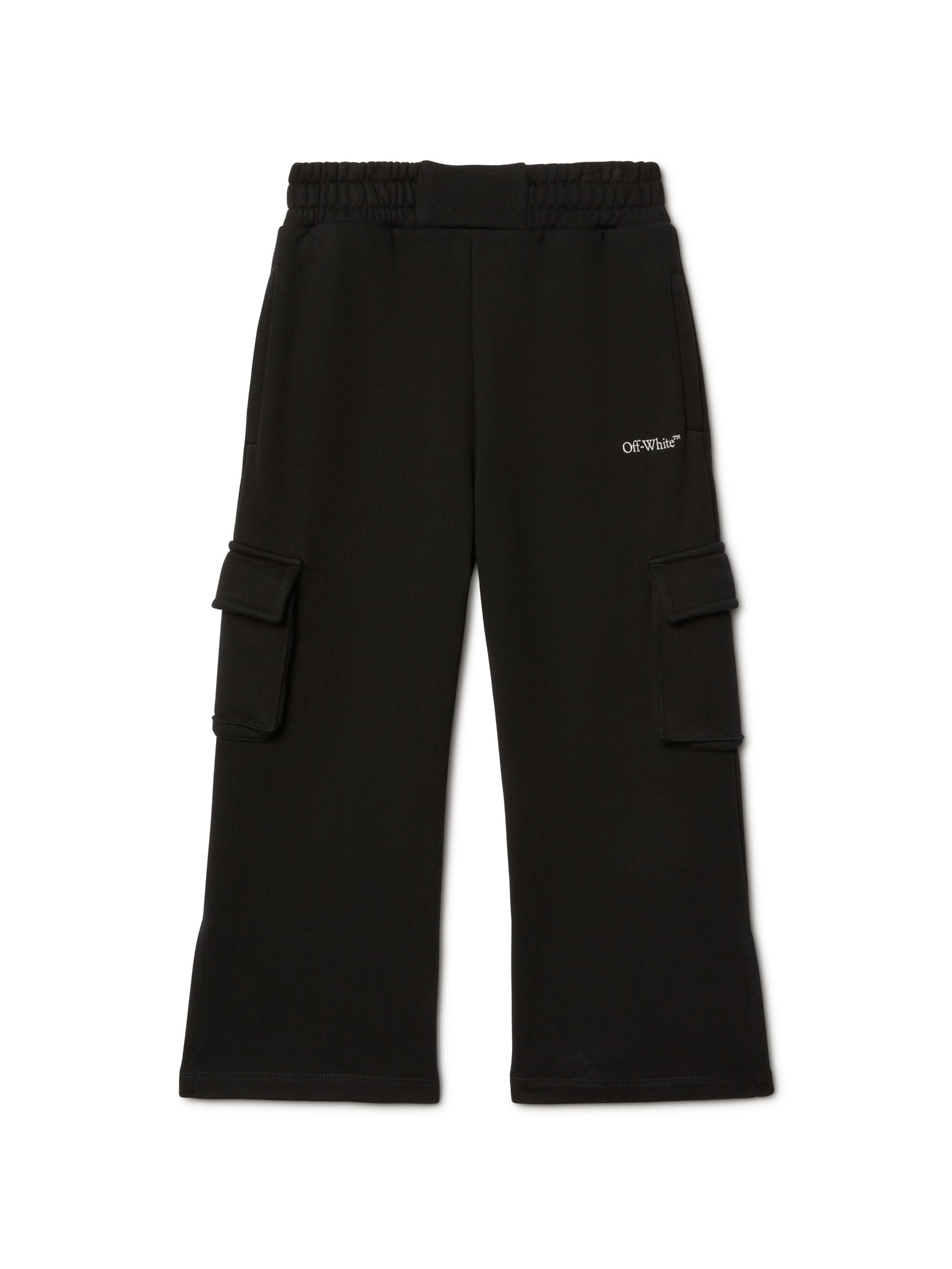 OFF WHITE Bookish Cargo Sweatpants BLACK OGCH00BS25FLE001