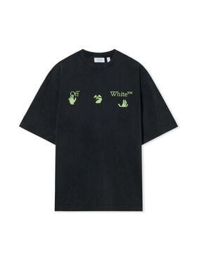 OFF WHITE Bacco Arrow Skate Short Sleeve T-Shirt VINTAGE BLACK 44MAA120F26J019