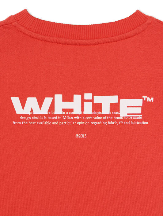 Type Logo Crewneck Logo Sweatshirt OFF WHITE Type Logo Crewneck Logo Sweatshirt RED - WHITE OBBA001F25FLE002