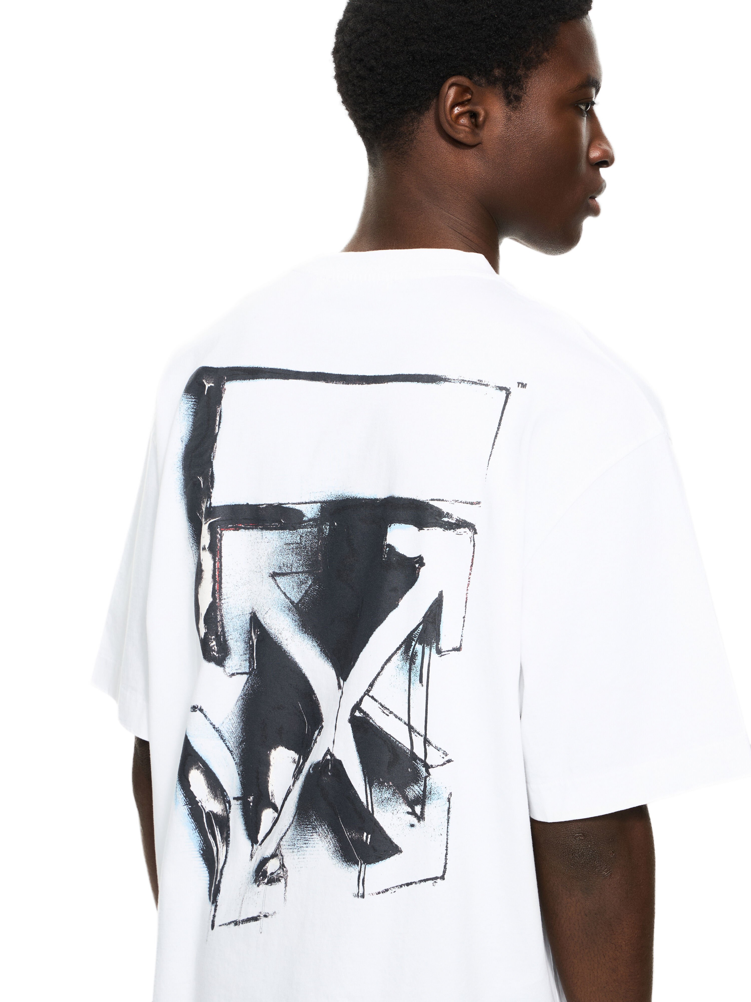 OFF WHITE 3D Spray Arrow Skate S/S Tee WHITE 44MAA120S26J00I