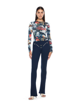 OFF WHITE Heavy Jersey Slim Pants BLUE IRIS- NO COLOR OWCA18VF25JER001
