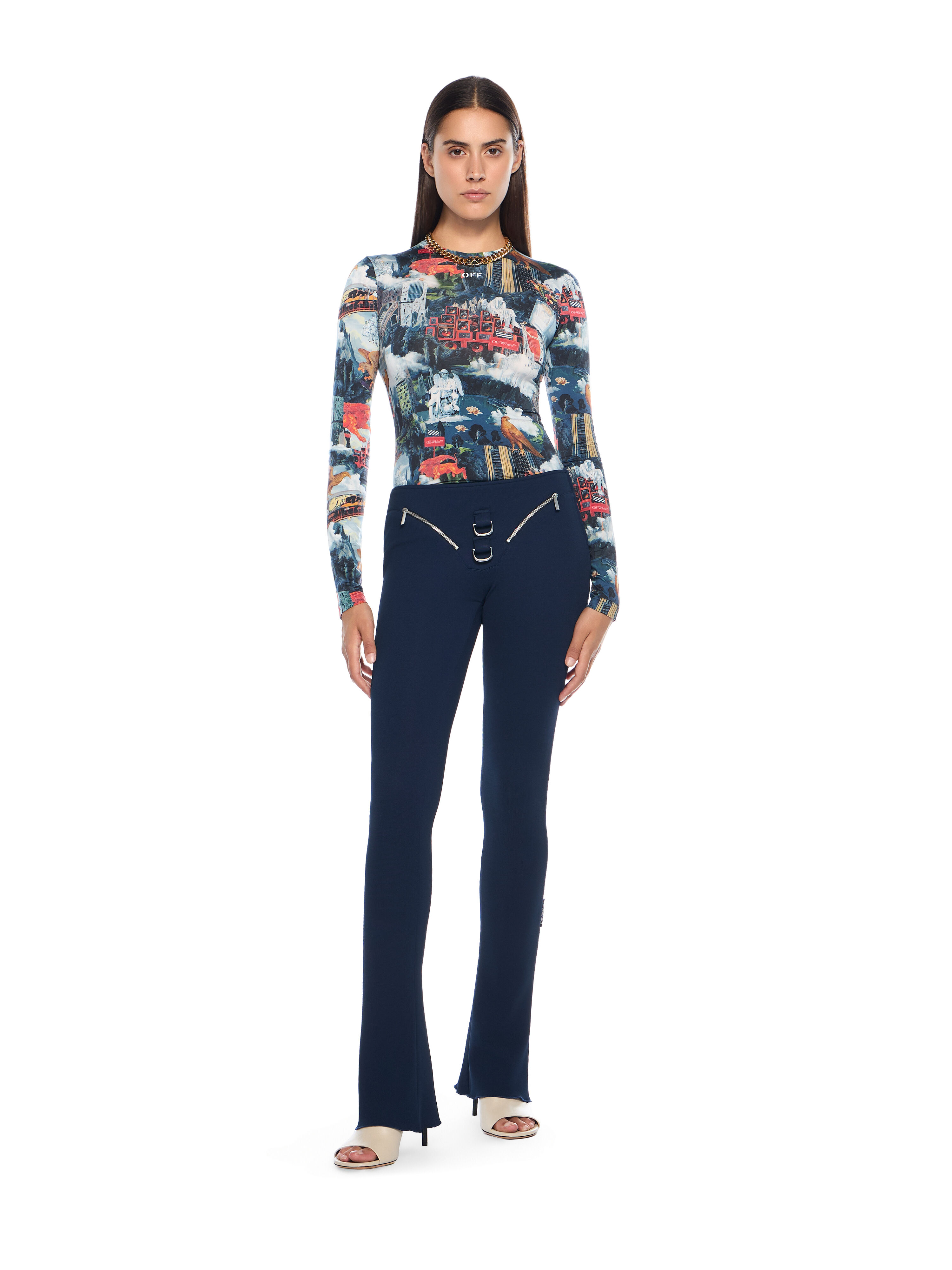 OFF WHITE Heavy Jersey Slim Pants BLUE IRIS- NO COLOR OWCA18VF25JER001