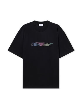 OFF WHITE Col S.Matthew Over  T-Shirt BLACK - MULTICOLOR OMAA161S25JER004