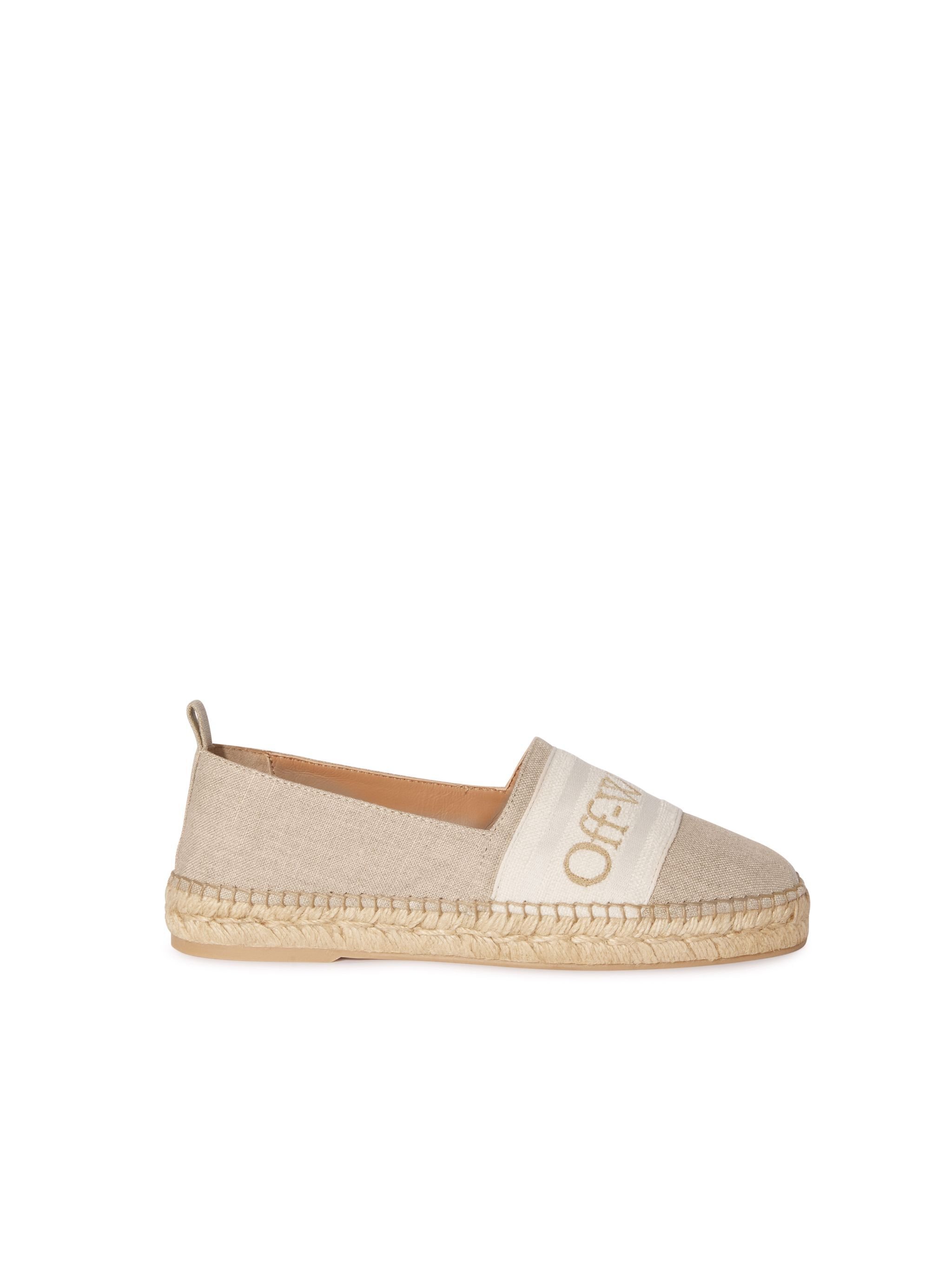 OFF WHITE Bookish Linen Espadrillas NEUTRALS OWIB014S24FAB001