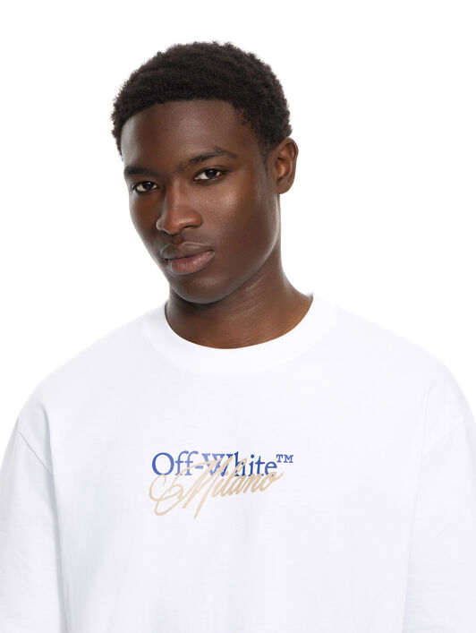 OFF WHITE Milano City Garments Skate  T-Shirt WHITE 44MAA120S26J01G