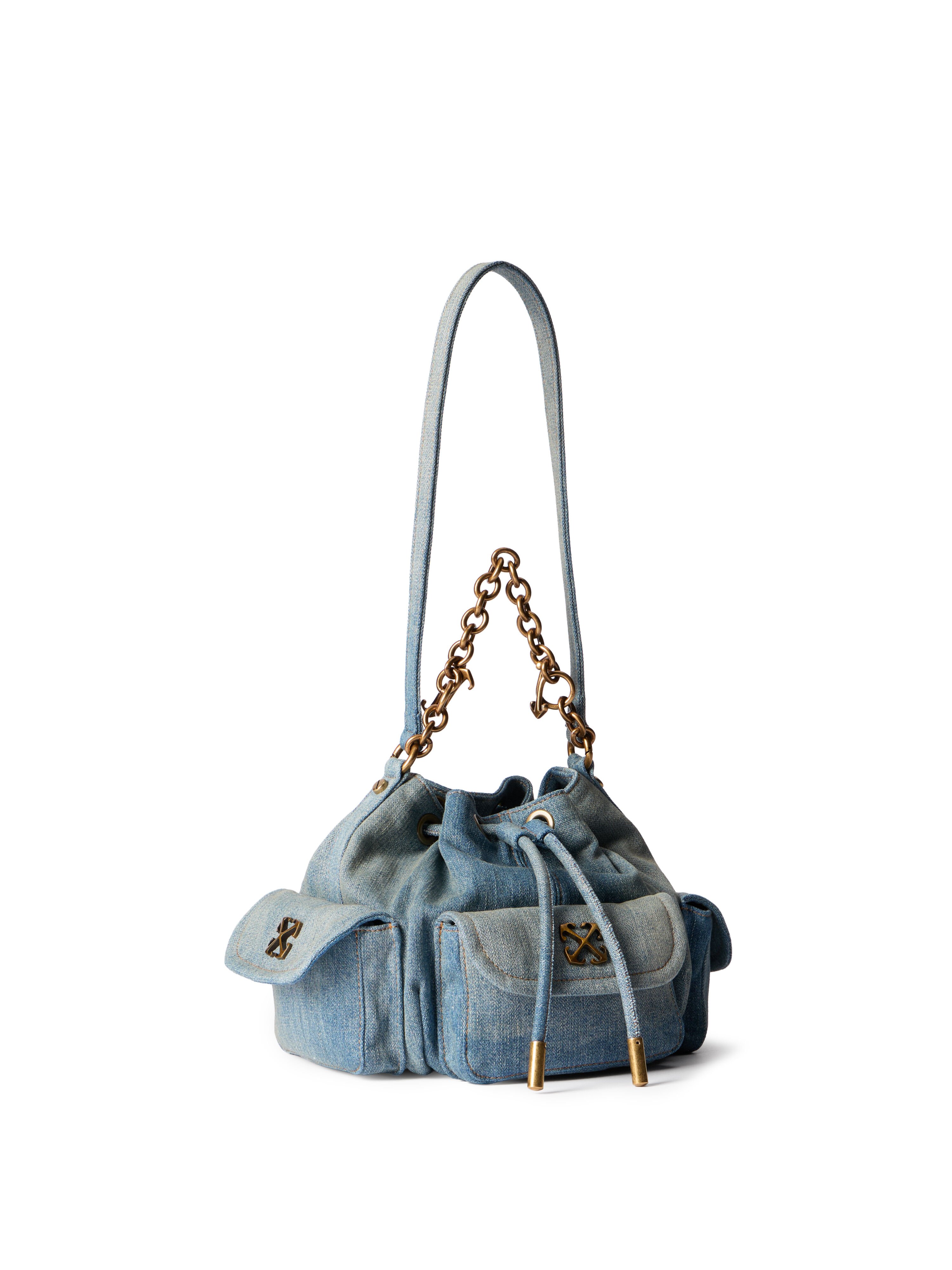 Dumbo.B Denim Bucket Bag OFF WHITE Dumbo.B Denim Bucket Bag DIRTY BLUE - NO COLOR OWMY002F25DEN001