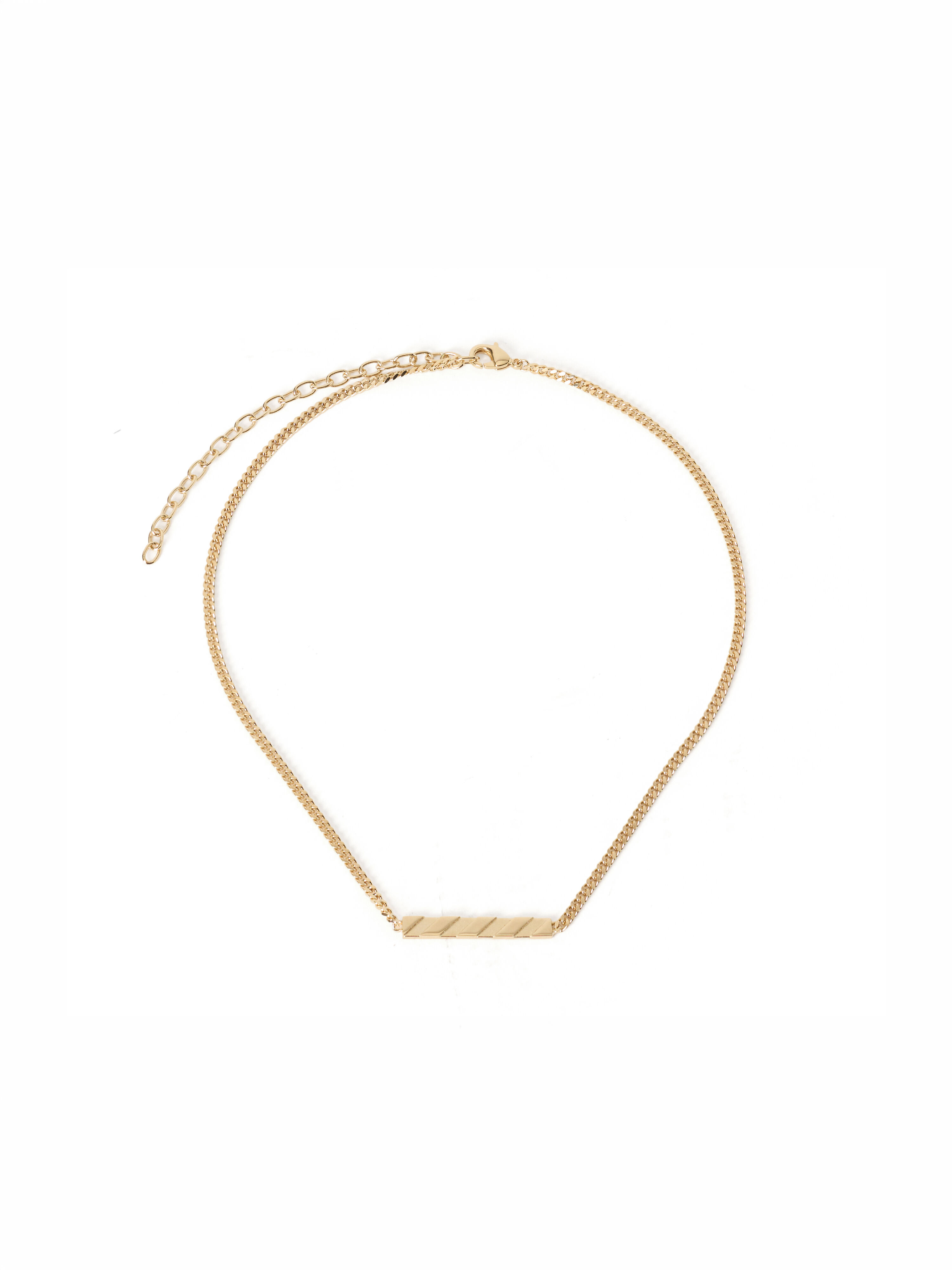 OFF WHITE Diag Necklace GOLD OWOB13VC99MET001