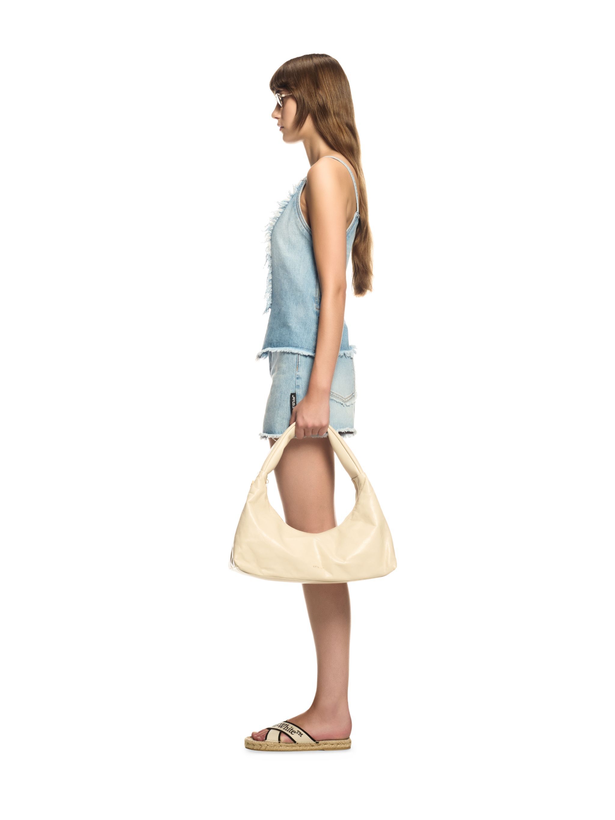 OFF WHITE White Jumbo Arcade Shoulder Bag NEUTRALS OWNN189C99LEA001