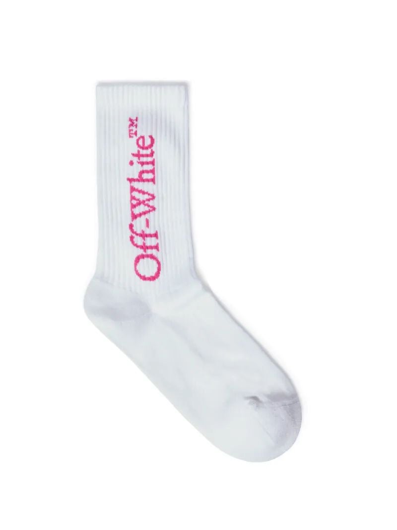 OFF WHITE Calzini Medi Con Scritta BIANCO OWRA035S25KNI001