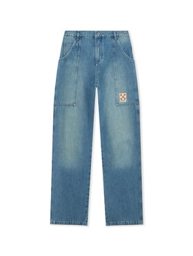 OFF WHITE Arrow Label Denim Cargo Pant SAND BLUE 44BYB003F26D001