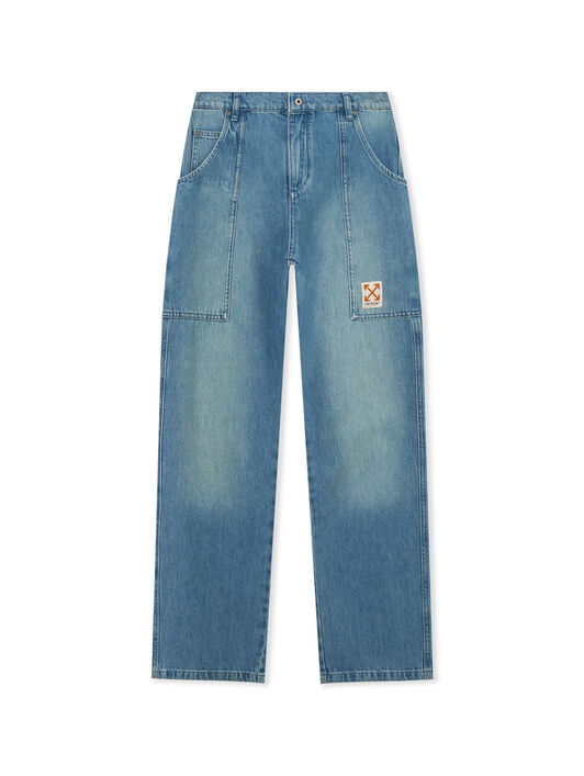 Arrow Label Denim Cargo Pant OFF WHITE Arrow Label Denim Cargo Pant SAND BLUE 44BYB003F26D001
