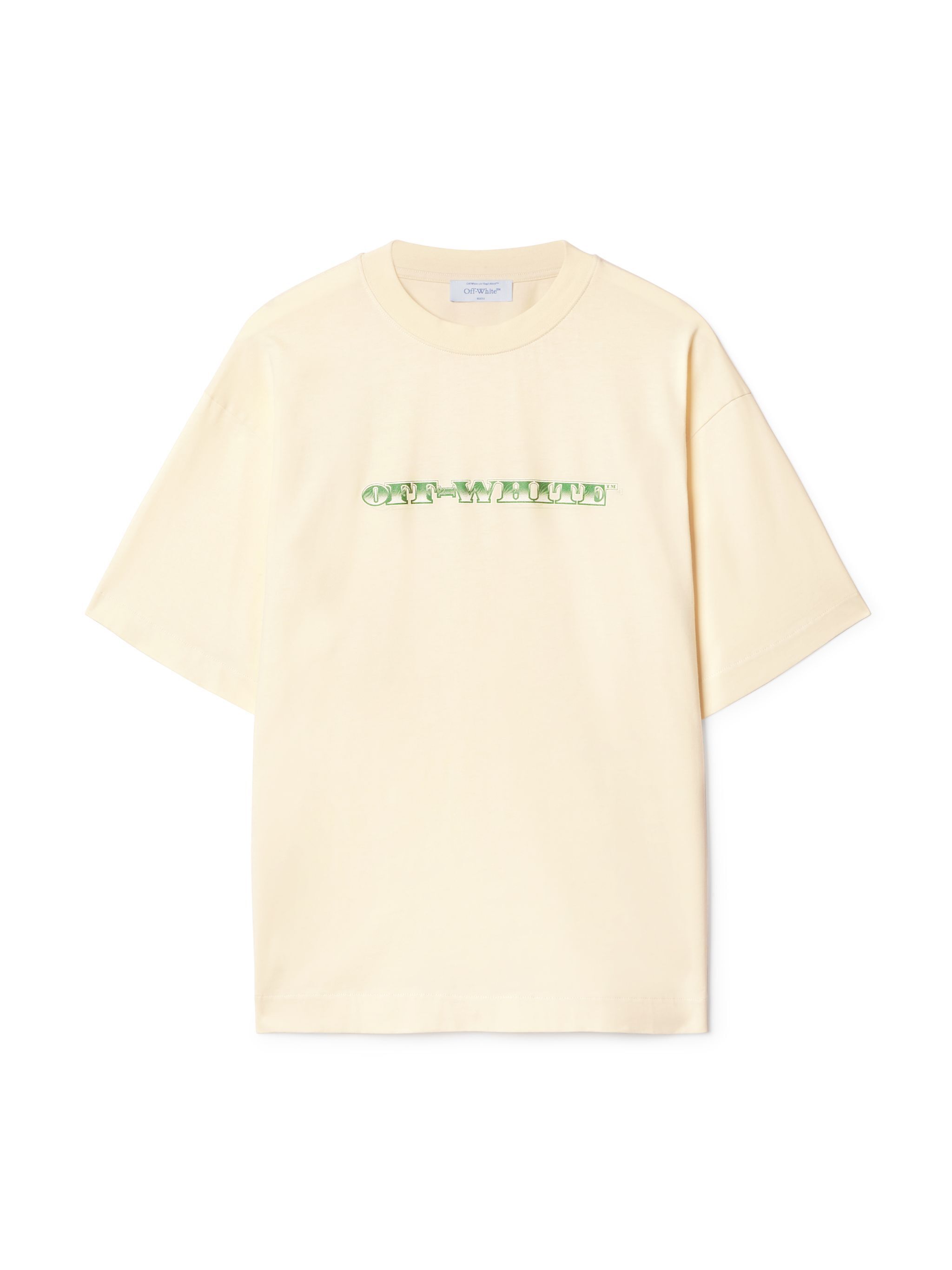 OFF WHITE Creme Geld-Pfeil T-Shirt NEUTRAL OMAA120S25JER00E