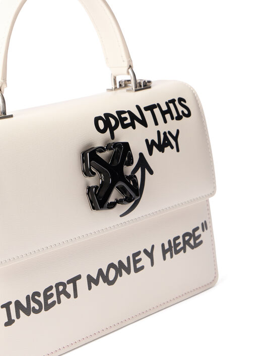 OFF WHITE Jitney 1.4 Top Handle Quote DUST - BLACK OWNP062C99LEA004